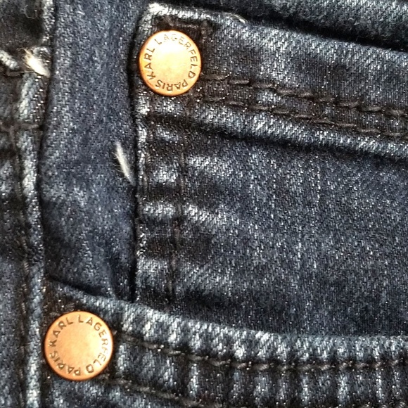 Karl Lagerfeld Jeans Straight Leg Dark Wash Sz 4 - Picture 7 of 8